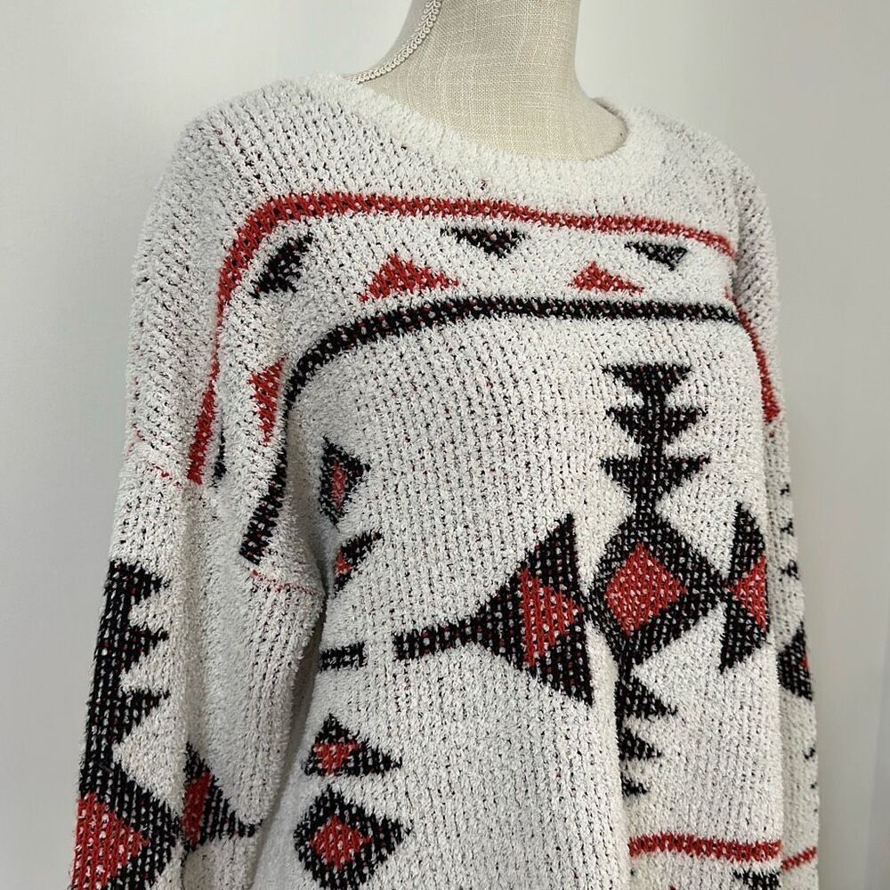 Melrose and Market Southwestern Tribal Aztec Sweater Women’s Sz L